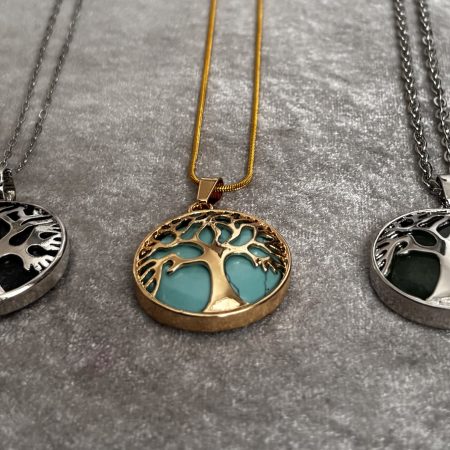Tree of life pendants with stainless steel necklace