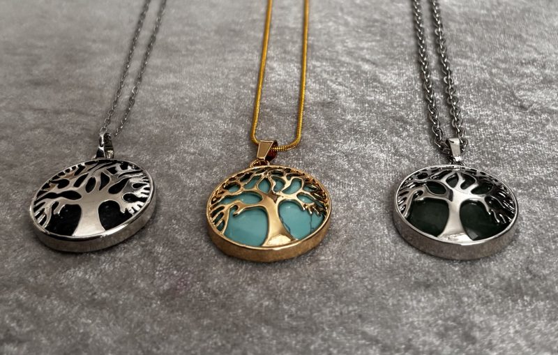 Tree of life pendants with stainless steel necklace