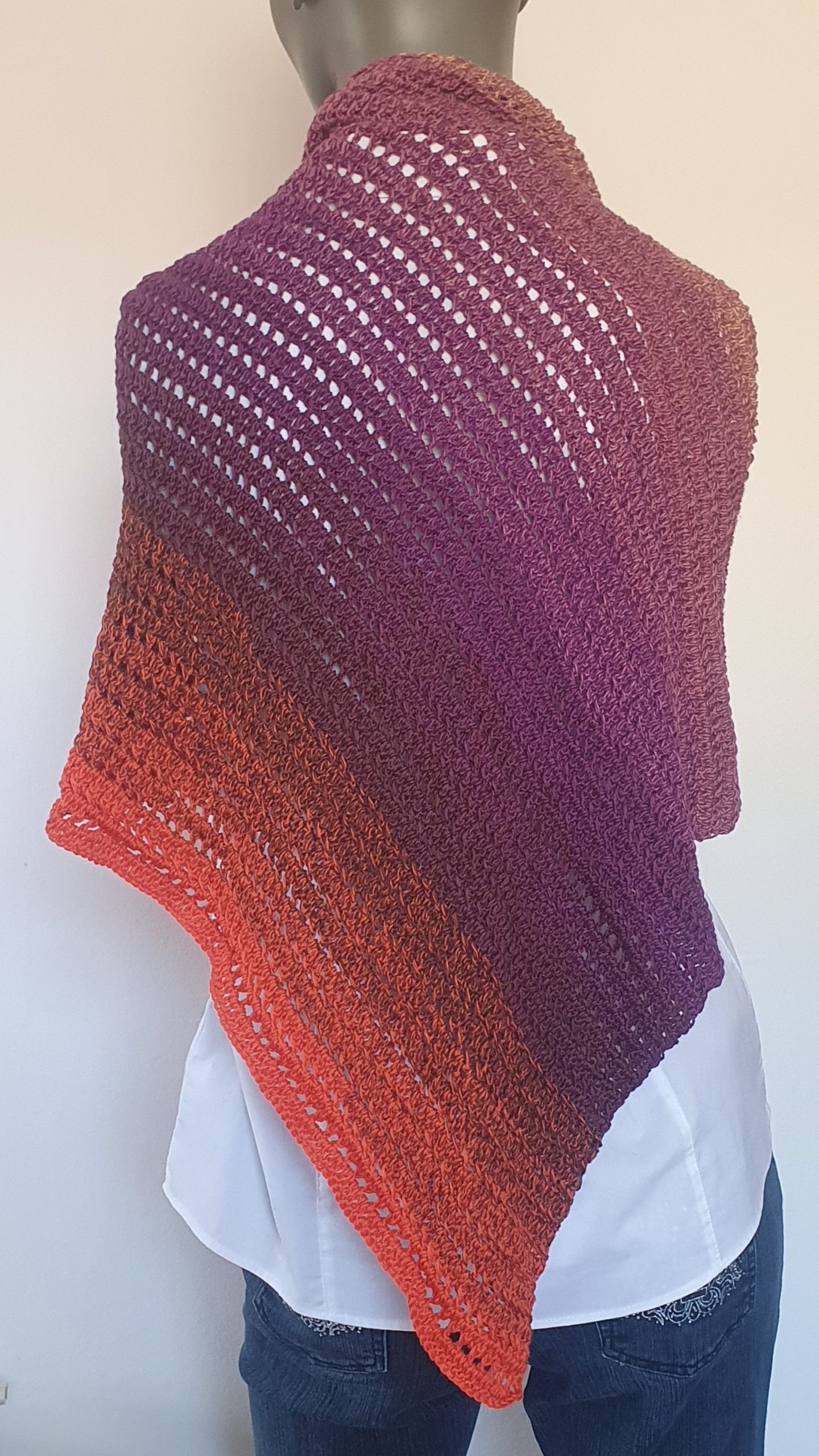 Ombre Dragon Belly Shawl