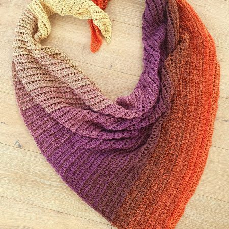 Ombre Dragon Belly Shawl