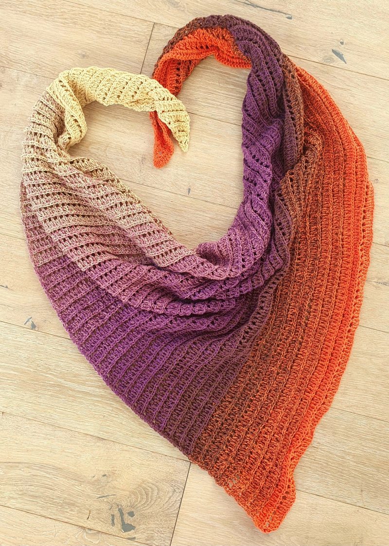 Ombre Dragon Belly Shawl