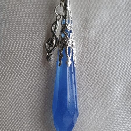 Sapphire Blue resin Crystal pendant necklace