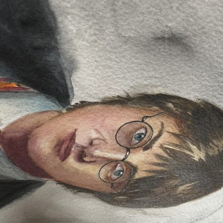 Wizard, watercolour painting, size A4