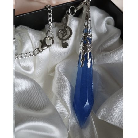 Sapphire Blue resin Crystal pendant necklace