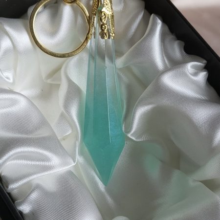 Turquoise Ocean Themed Resin Crystal Keychain
