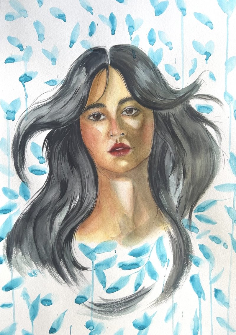 II, Watercolour portrait painting