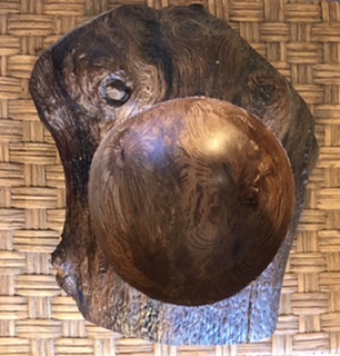 Handturned Holme Oak Bowl: Curly