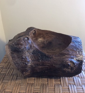 Handturned Holme Oak Bowl: Curly