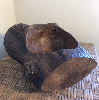 Handturned Holme Oak Bowl: Curly
