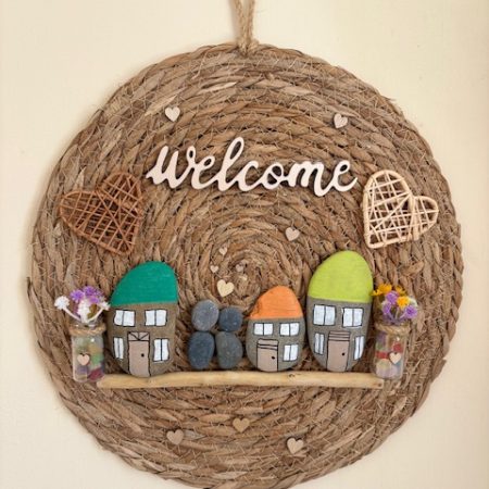 Woven Welcome – Rustic Heart & Home Design Wall Hanging