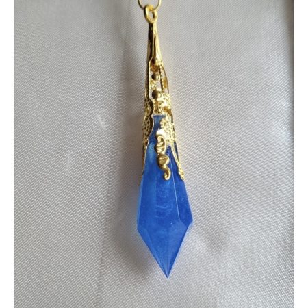 Royal blue fantasy themed pendant necklace