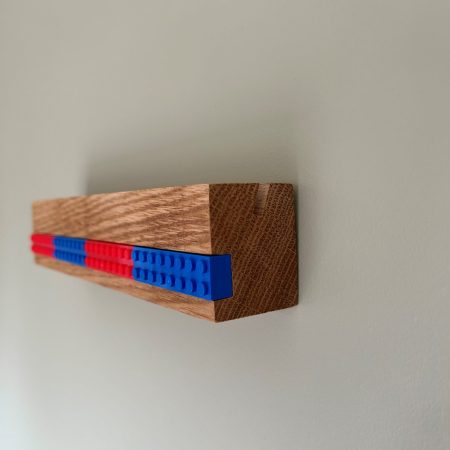 Solid Oak Shelf with integrated key and letter holder