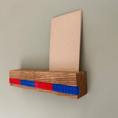 Solid Oak Shelf with integrated key and letter holder