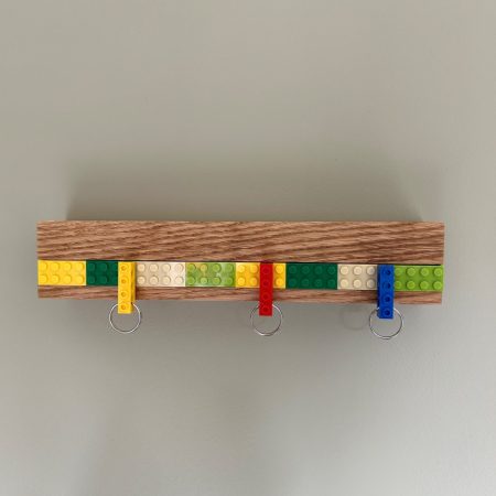 Solid Oak Shelf with integrated key and letter holder