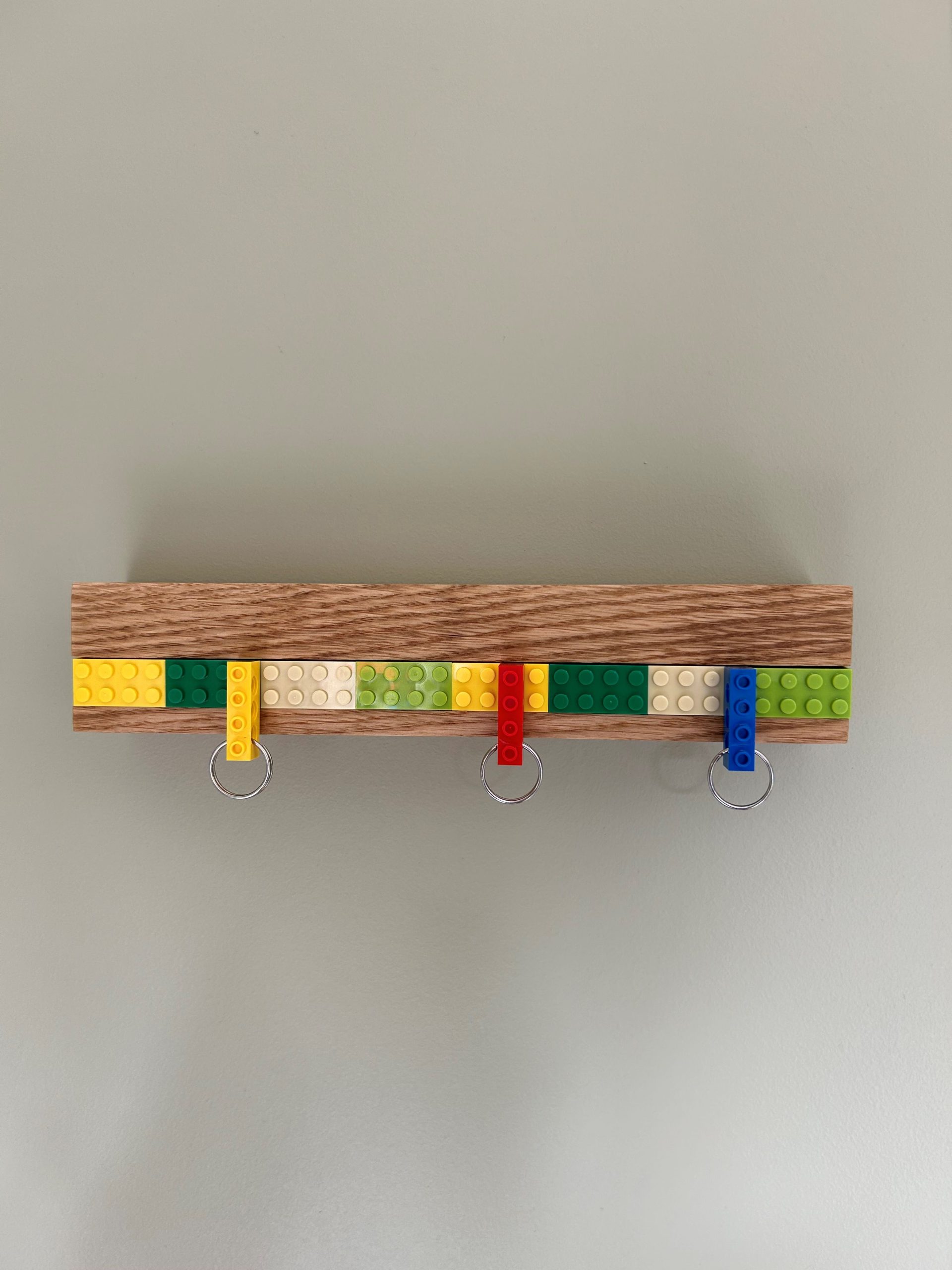 Solid Oak Shelf with integrated key and letter holder
