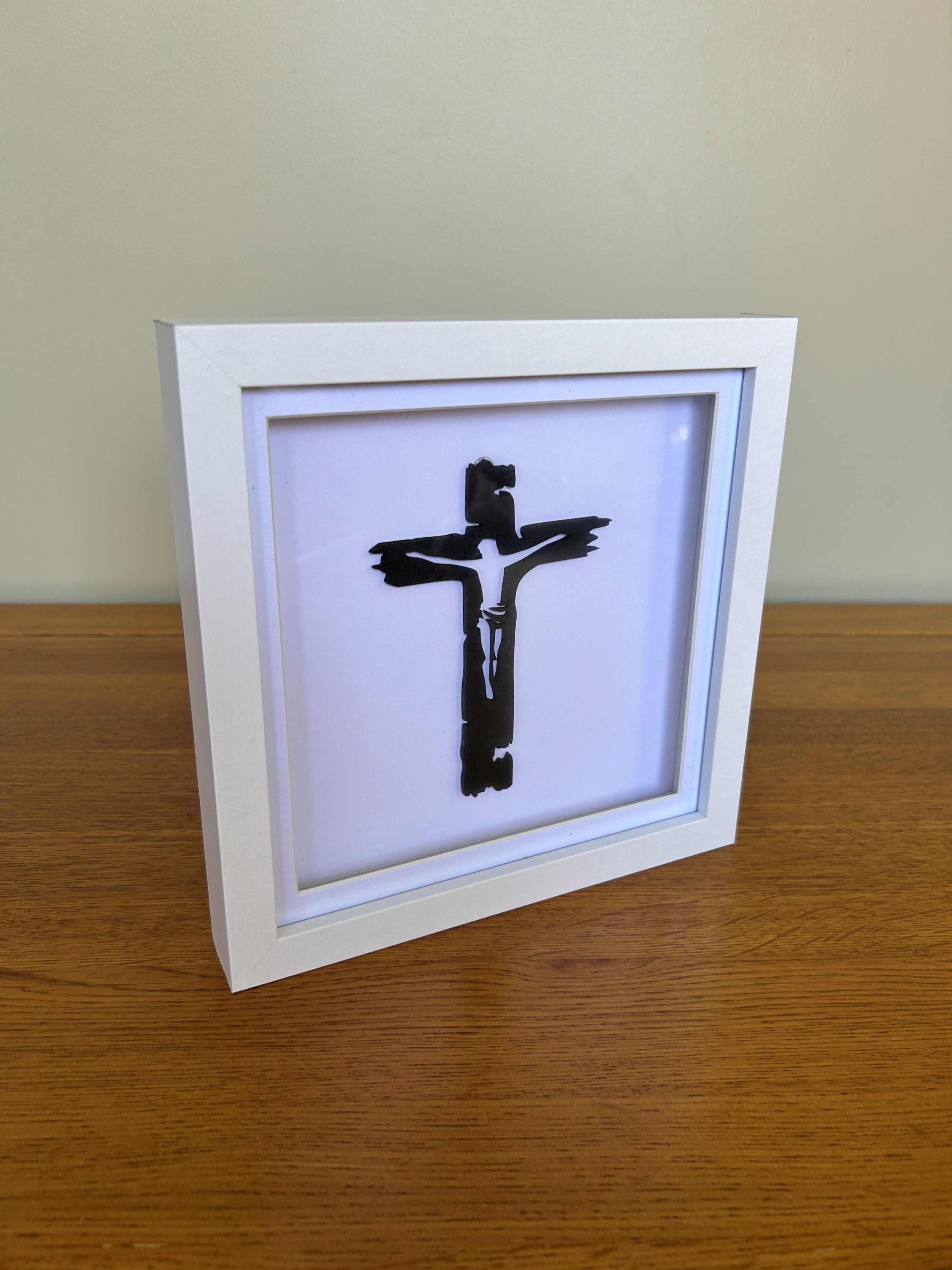 Religious Cross - Wood Silhouette Framed Art Pop Toy Films Home