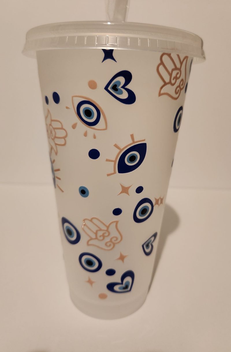 Evil eye cold cup tumbler