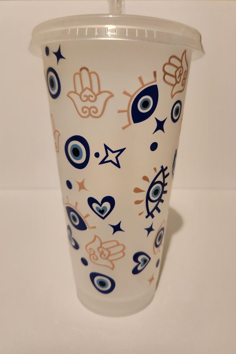 Evil eye cold cup tumbler