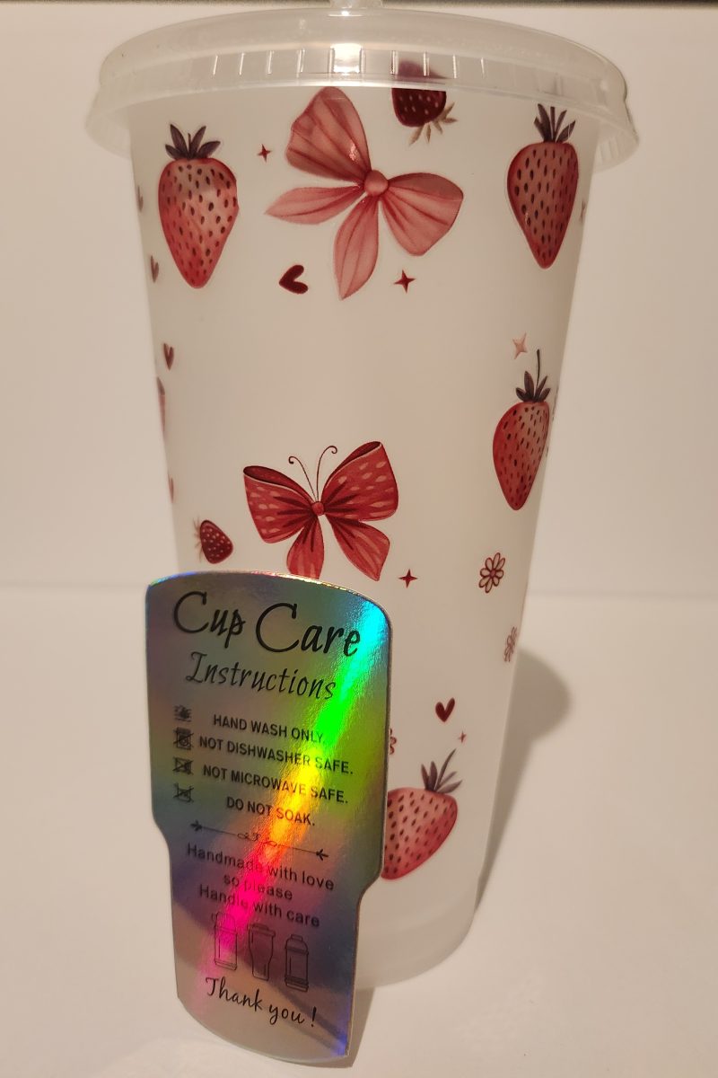 Strawberry bow cold cup