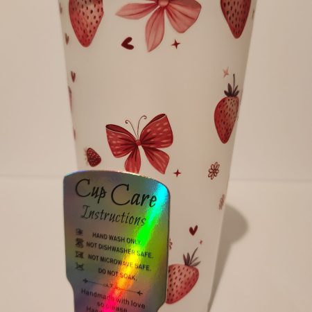 Strawberry bow cold cup