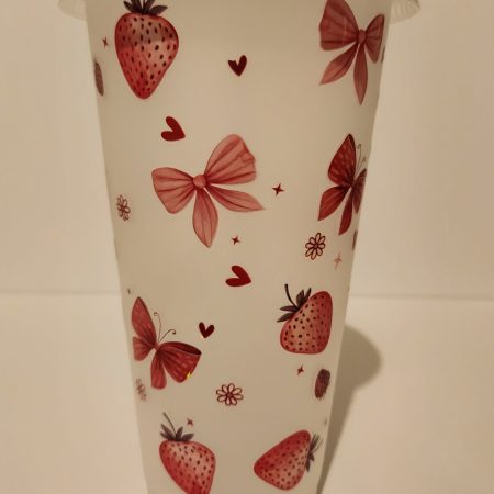 Strawberry bow cold cup