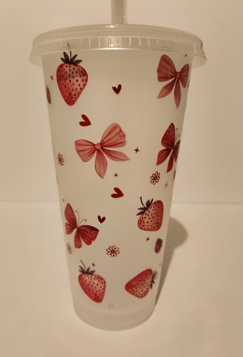 Strawberry bow cold cup