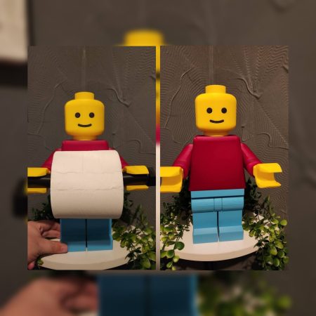 Lego man loo roll holder