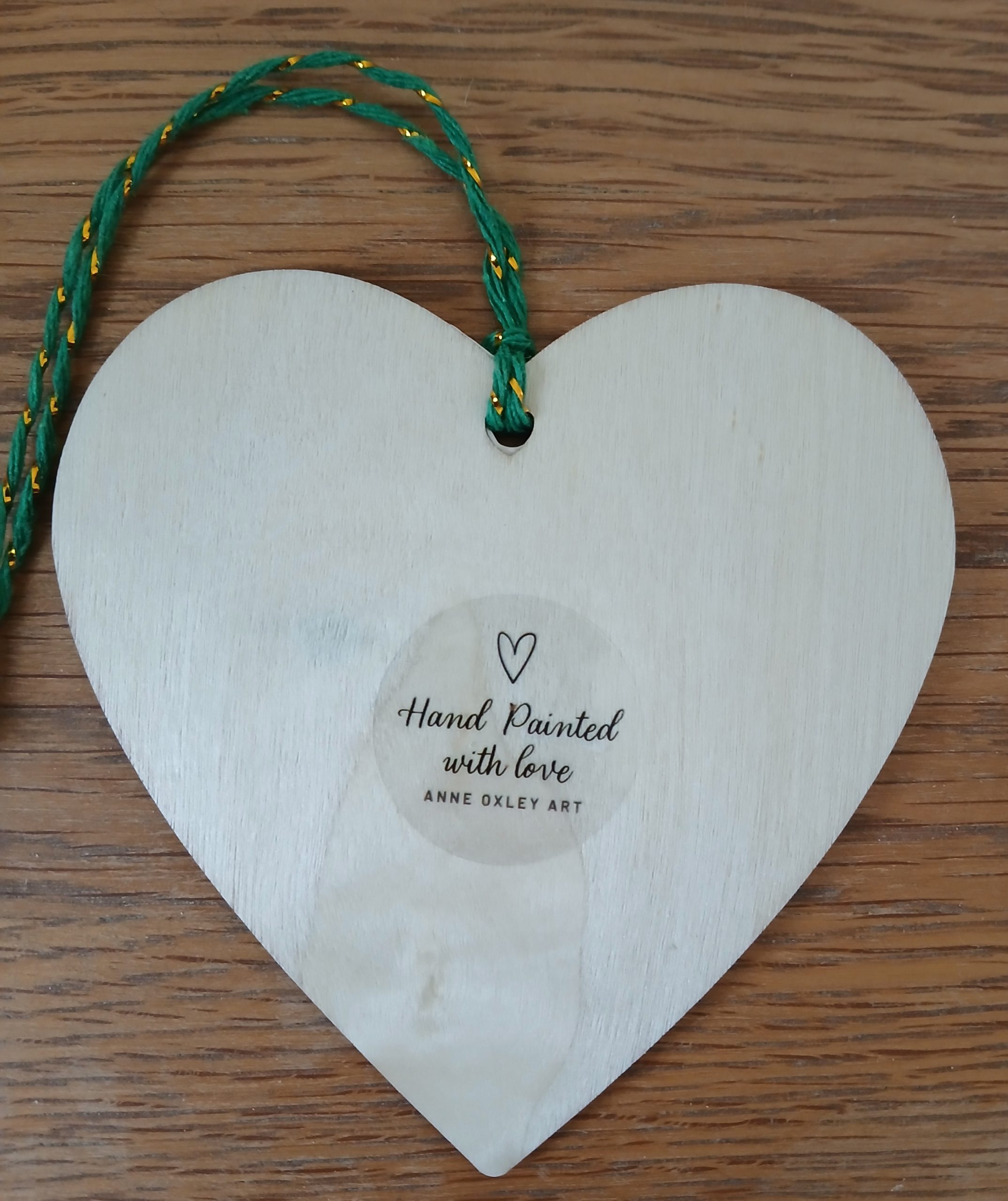 Christmas Robin handpainted wooden hanging plaque