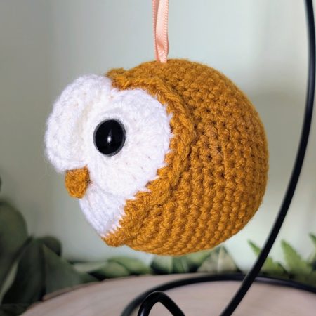 Barn Owl baubles - hand crocheted ornament