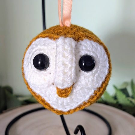 Barn Owl baubles - hand crocheted ornament