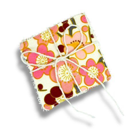 Handmade, eco-friendly, reusable makeup remover pads.