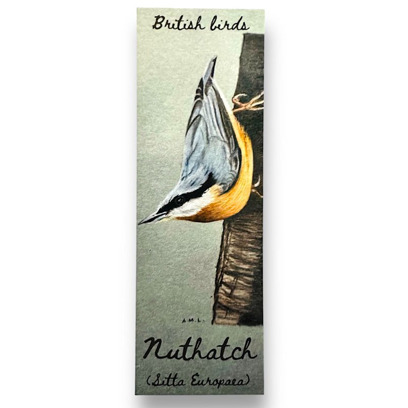 Nuthatch bookmark - British wildlife gifts