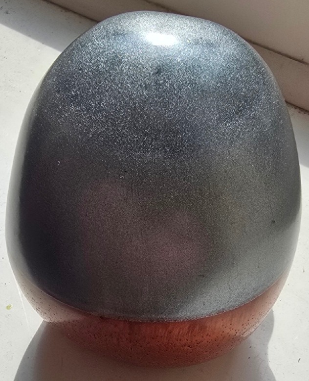 Silver and Copper Halloween Epoxy Resin Skull