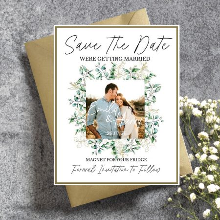 Personalised save the date invitation, Personalised Save the date fridge magnet