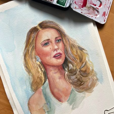 Watercolour custom portrait, personalised portrait, hand-painted