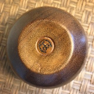 Iroko wood hand turned pot