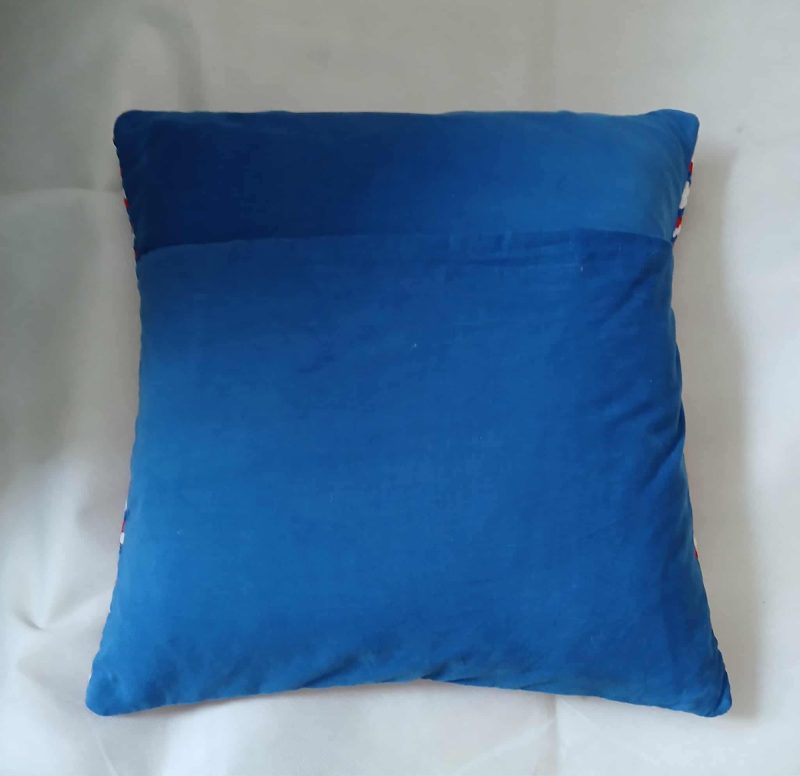 Contemporary needlepoint cushion