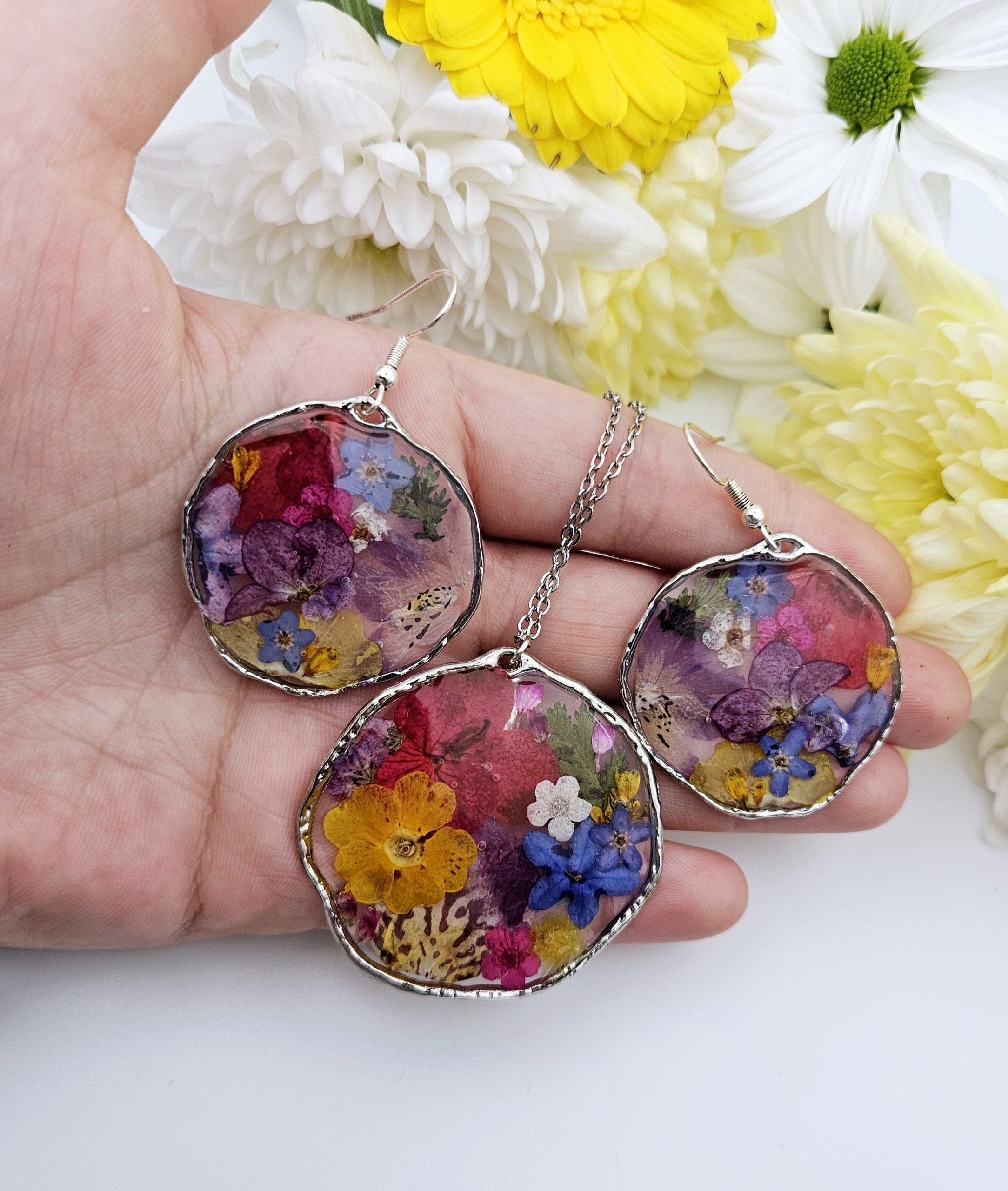 Botanical Bloom Earring and Necklace Set