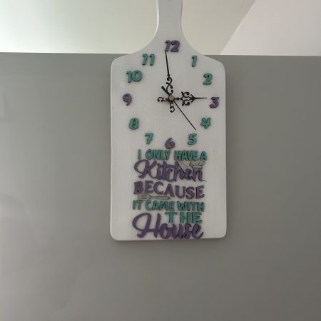 Wooden kitchen clock