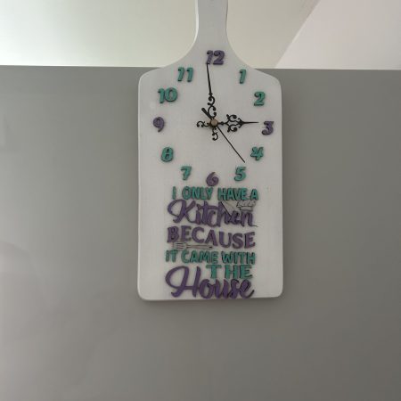 Wooden kitchen clock