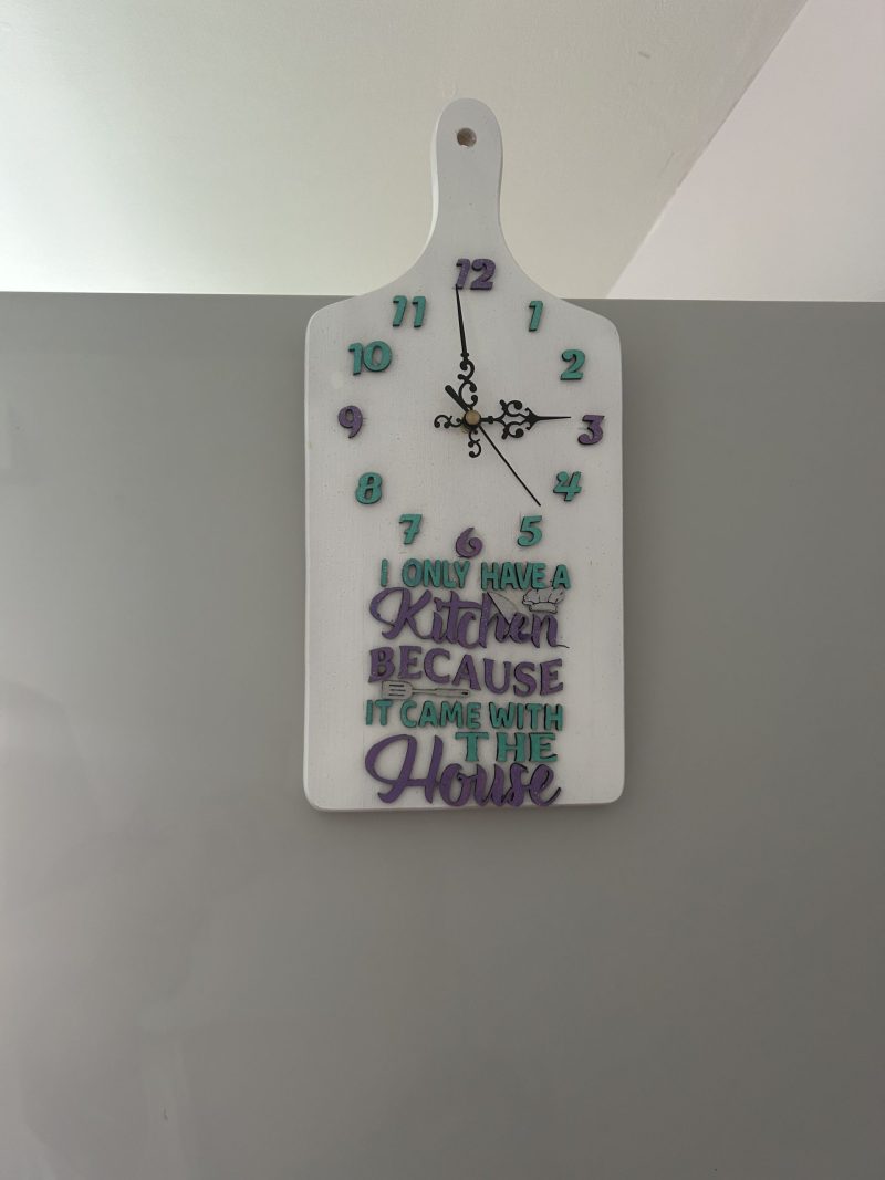 Wooden kitchen clock