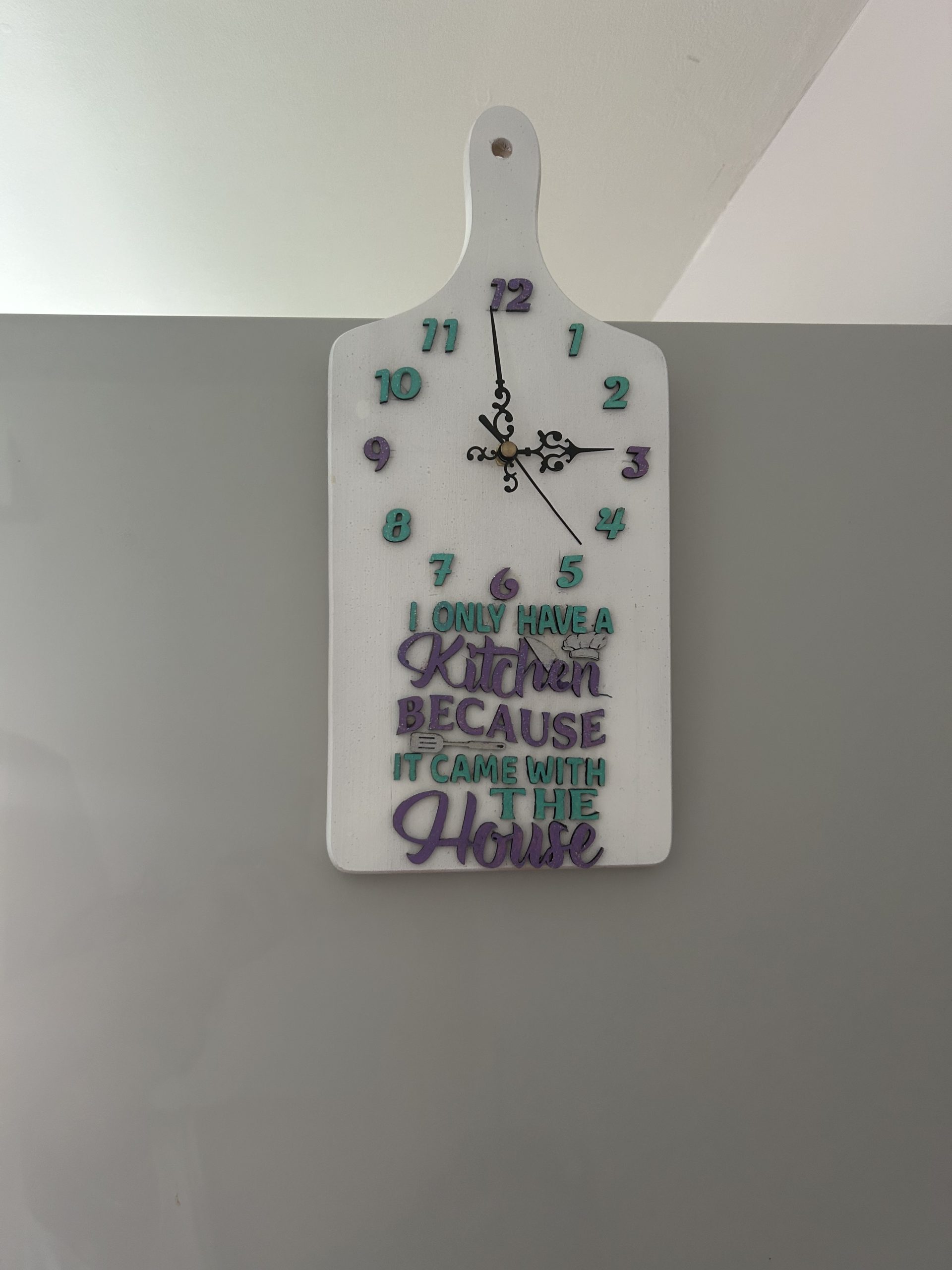 Wooden kitchen clock