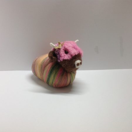 CUTE NEEDLE FELTED HIGHLAND COW PINCUSHION. GIFT PACKAGED!