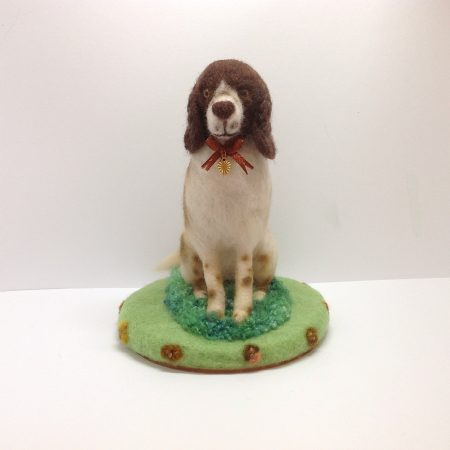 Miniature, Needle Felted, English Springer Spaniel. Gift Packaged!