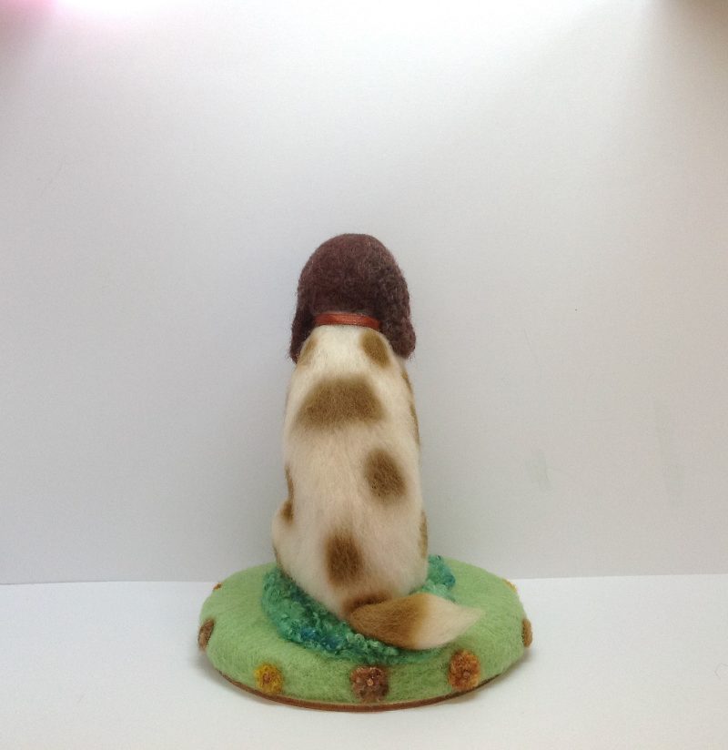 Miniature, Needle Felted, English Springer Spaniel. Gift Packaged!