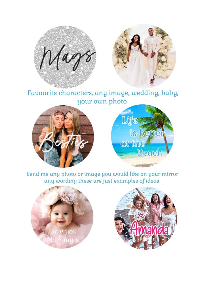 Personalised custom compact mirror,Any photo/image Personalised Gift,custom keyring,custom pin badge