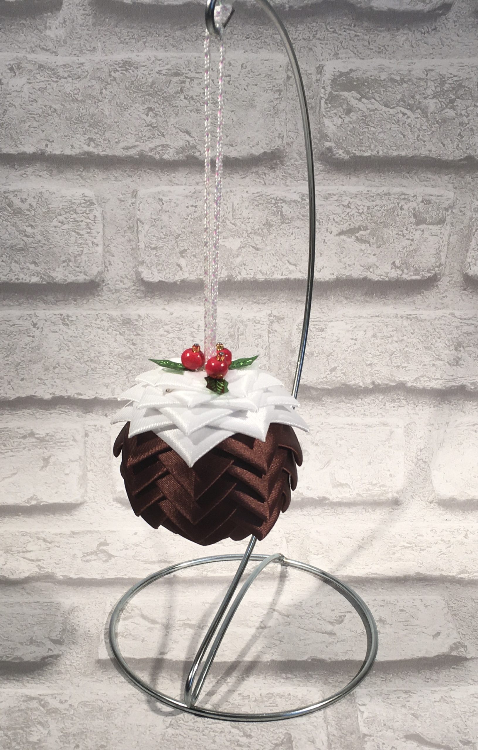 Christmas Pudding tree Decoration 6cm and 5cm