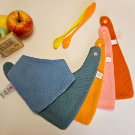 Handmade Baby Dribble Bibs | Set Of 3 | Personalised | 5 different colours
