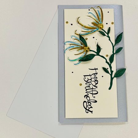 Happy Birthday Cards with 3D Flowers (Blank Inside) - Handmade In Sri Lanka