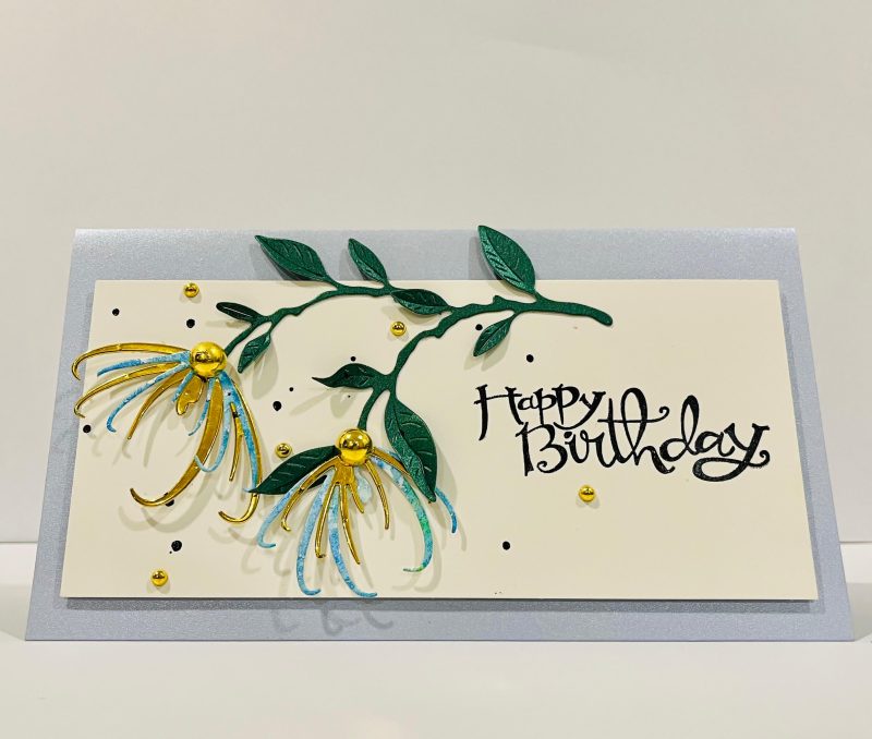 Happy Birthday Cards with 3D Flowers (Blank Inside) - Handmade In Sri Lanka